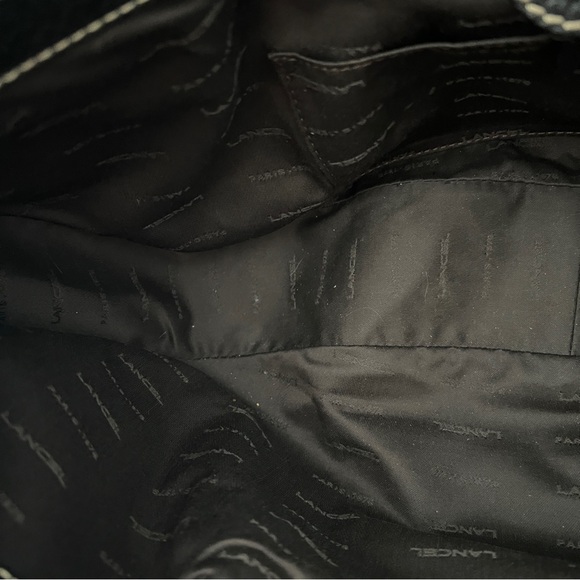 PRISTINE LANCEL CROISSANT SHOULDER BAG IN PEBBLED LEATHER NO SIGNS OF WEAR - Picture 13 of 14